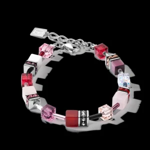 Bracelet Geocube® Crystals & Gemstones Red-Purple | COEUR DE LION Flash Sale