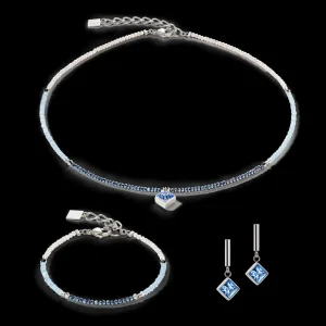 Brilliant Square Necklace Silver Light Blue | COEUR DE LION Cheap