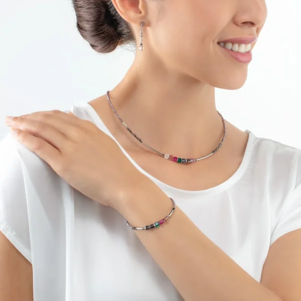 Cube Story Minimalistic Sparkling Bracelet Multicolour Art Nouveau | COEUR DE LION Online