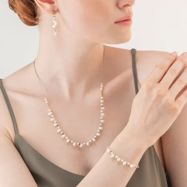 Dancing Freshwater Pearls Necklace Bicolor | COEUR DE LION Best Sale