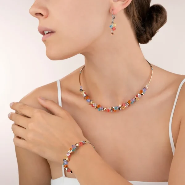 Earrings Crystals & Stainless Steel Multicolour Pastel 1 | COEUR DE LION Cheap