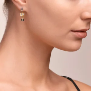 Earrings Geocube® Cluster Gold-Silver | COEUR DE LION Best Sale