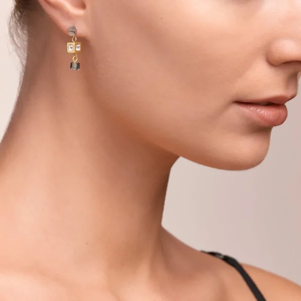 Earrings Geocube® Cluster Gold-Silver | COEUR DE LION Best Sale