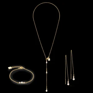Earrings Y Fairy Freshwater Pearl Gold | COEUR DE LION Flash Sale