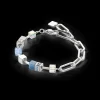 Geocube® Fusion Chain Bracelet Silver Blue | COEUR DE LION Flash Sale
