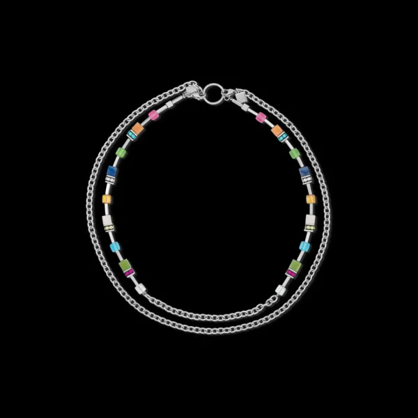 Geocube® Iconic Boho Necklace Silver-Multicolour | COEUR DE LION Clearance