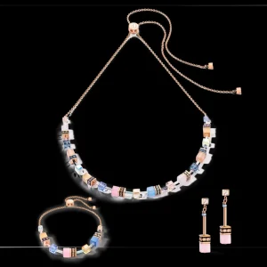Geocube® Iconic Chain Necklace Pale Blue Pink | COEUR DE LION Discount