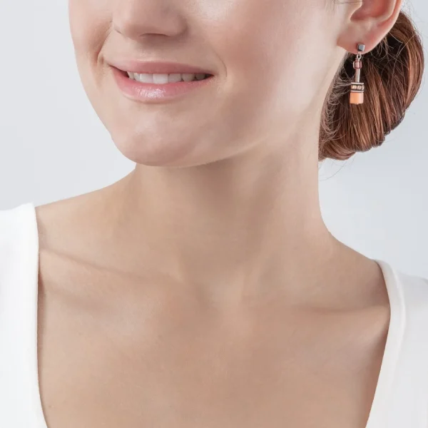 Geocube® Iconic Multicolour Vintage Earrings Lilac-Yellow | COEUR DE LION New