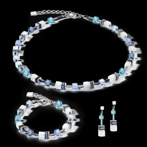 Geocube® Iconic Nature Earrings Blue White | COEUR DE LION Online