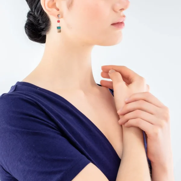Geocube® Iconic Nature Earrings Multicolour Brown | COEUR DE LION Sale