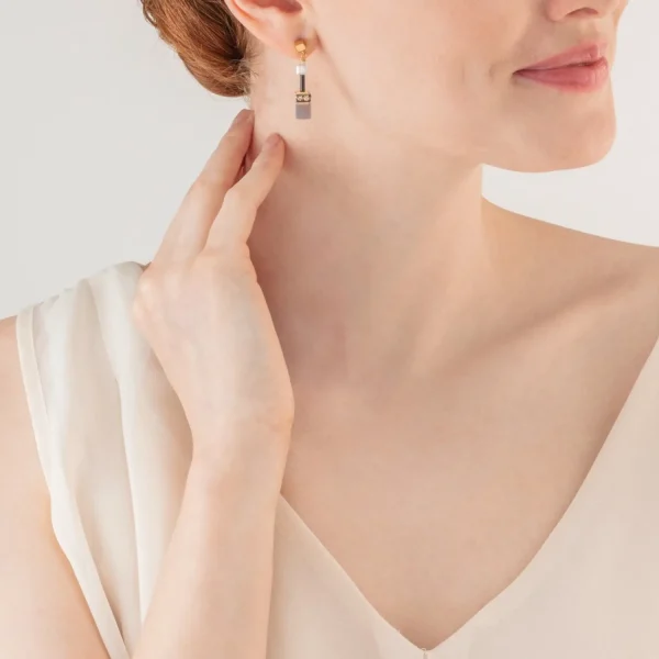 Geocube® Iconic Precious Earrings Brown | COEUR DE LION Shop