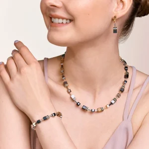 Geocube® Necklace Grey-Gold | COEUR DE LION Outlet