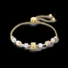 Geocube® Precious & Slider Closure Bracelet Gold Multicolour Pastel | COEUR DE LION Cheap