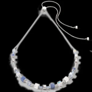 Geocube® Precious & Slider Closure Necklace Silver-Blue | COEUR DE LION Store
