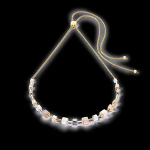 Geocube® Precious Slider Closure Necklace Gold Grey | COEUR DE LION Store