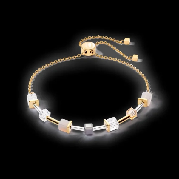 Geocube® Precious Slider Closure Bracelet Gold Grey | COEUR DE LION Shop
