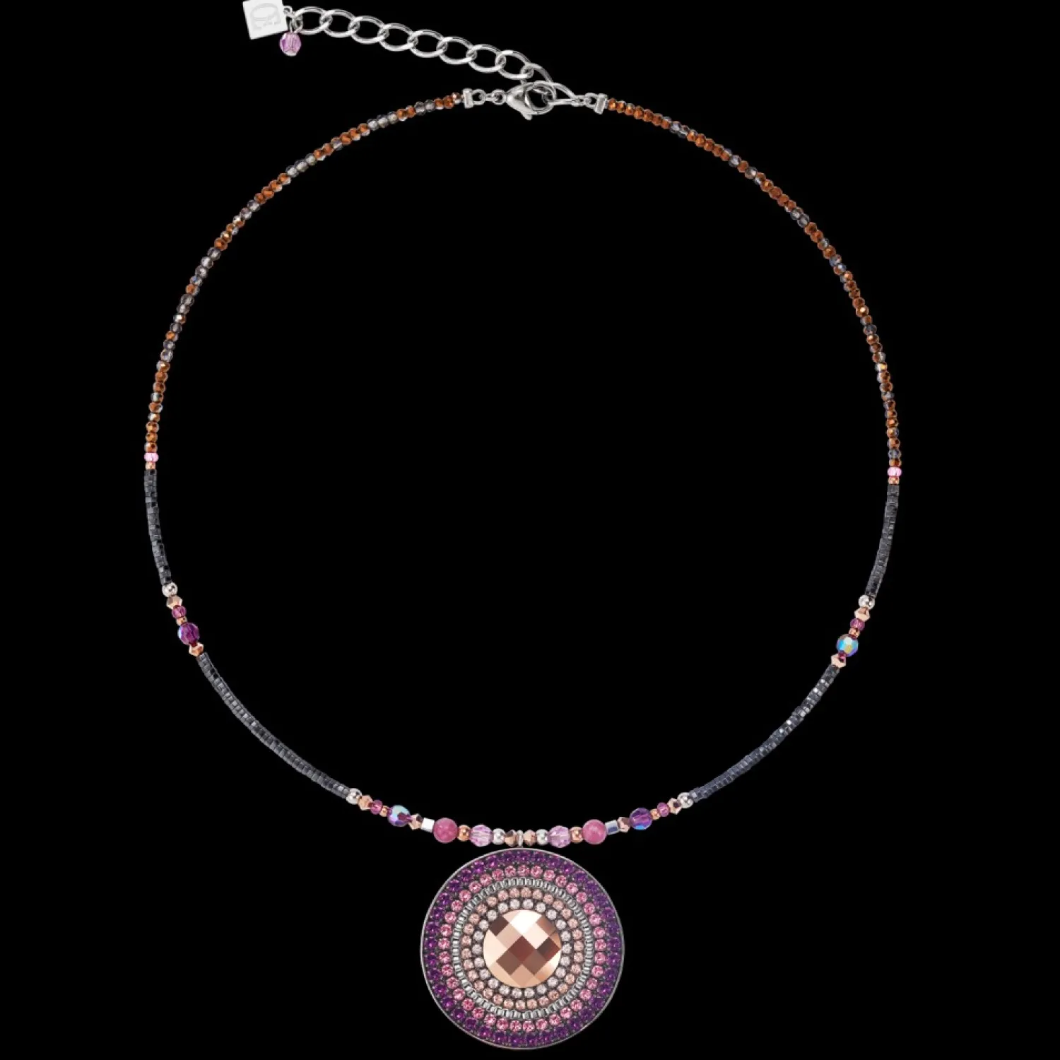 necklace_amulet_small_cry_0-2.webp Necklace Amulet Small Crystals & Lepidolite Amethyste | COEUR DE LION Flash Sale