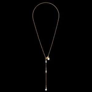 Necklace Y Fairy Freshwater Pearl Gold | COEUR DE LION Sale
