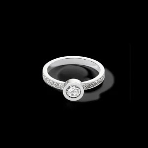 Sparkling Dots Ring Silver Crystal | COEUR DE LION Discount