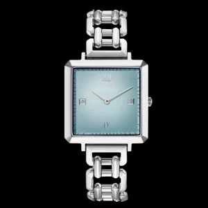 Watch Iconic Cube Ocean Cyan Statement Silver | COEUR DE LION Cheap