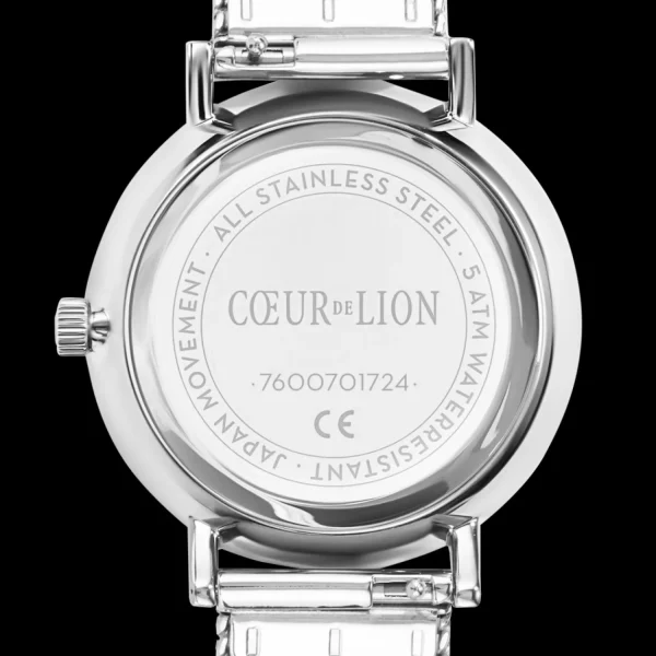 Watch Round Silver Sunray Milanese Stainless Steel | COEUR DE LION Shop