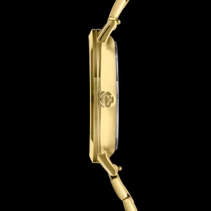 Watch Round Statement Unisex White Sunray Stainless Steel Frosted Gold | COEUR DE LION New